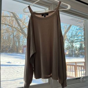 Open shoulder sweater